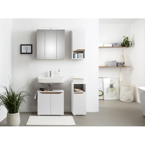 Valge madal rippuv kapp ilma valamuta 60x53 cm Set 857 – Pelipal-image-1