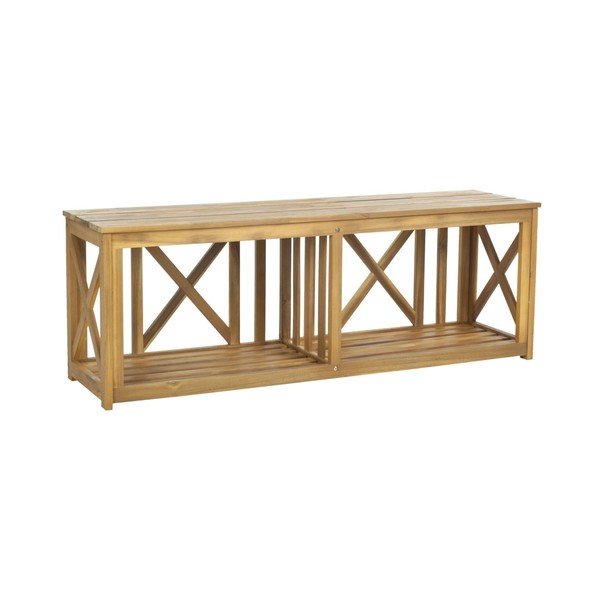 Zahradní lavice z akáciového dřeva Safavieh Branco Nature