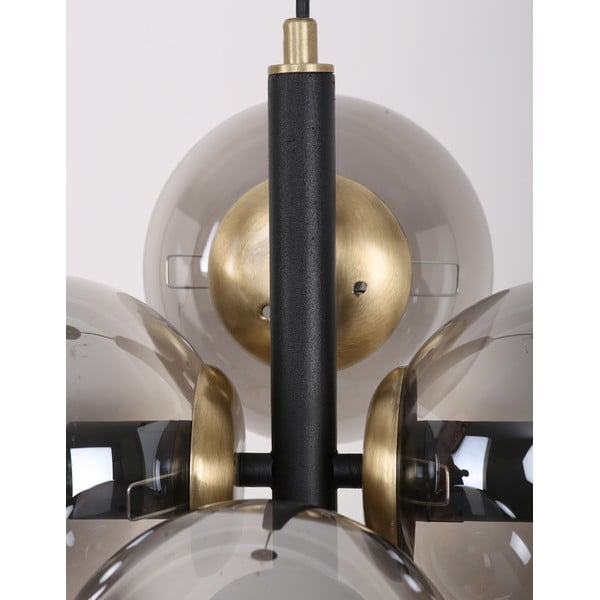 Must-hall klaasist varjuga rippvalgusti ø 15 cm Forte – Squid Lighting-image-2