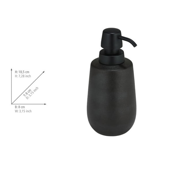 Must keraamiline seebidosaator 490 ml Nerno - Wenko-image-1