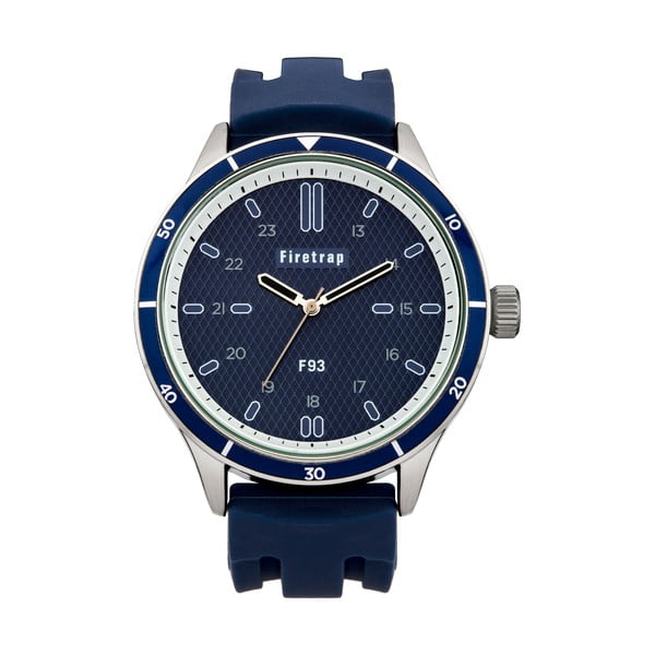 Pánské hodinky Firetrap Gents Blue Silicon Strap/Blue Dial, 45 mm