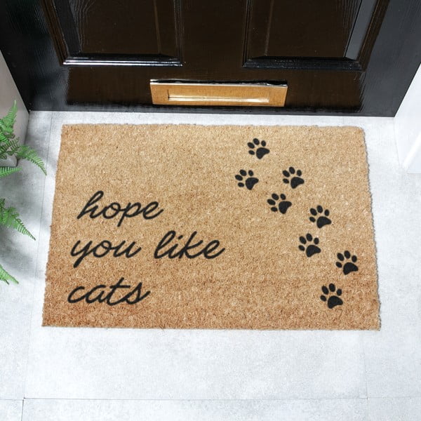 Kookoskiududest uksematt 40x60 cm Hope You Like Cats - Artsy Doormats-image-2