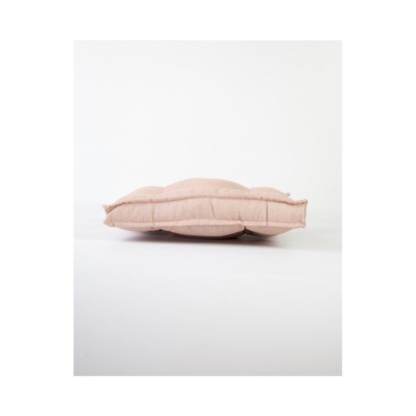 Světle růžový polštář s příměsí lnu Surdic Square, 37 x 37 cm-image-1