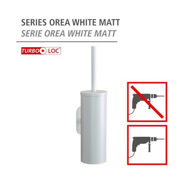 Valge isekandev roostevabast terasest tualetthari Orea - Wenko-image-4