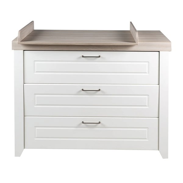 Valge jalakadekooriga mähkimislaud 120x98 cm Felicia – Roba-image-2