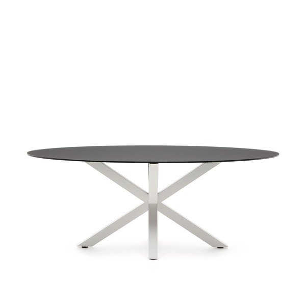 Söögilaud klaasist pealispinnaga 100x200 cm Argo - Kave Home-image-2