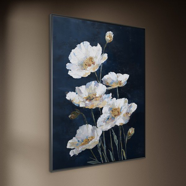 Trükitud pilt raamiga 60x80 cm White Poppies - Styler-image-2