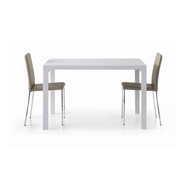 Bílý dřevěný rozkládací jídelní stůl Castagnetti Kao, 120 cm