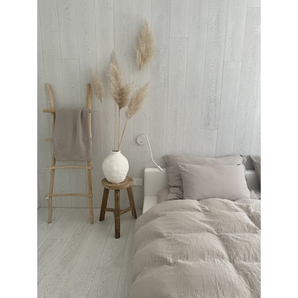 Beež musliinist voodipesu kahekohalisele voodile 200x200 cm Plain Muslin - Butter Kings