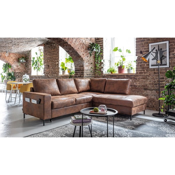 Pruun kunstnahast nurgadiivan (paremas nurgas) Lofty Lilly - Miuform-image-3