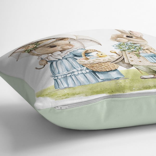 Lihavõttemotiiviga padjakatted 4tk komplektis 43x43 cm - Mila Home-image-1