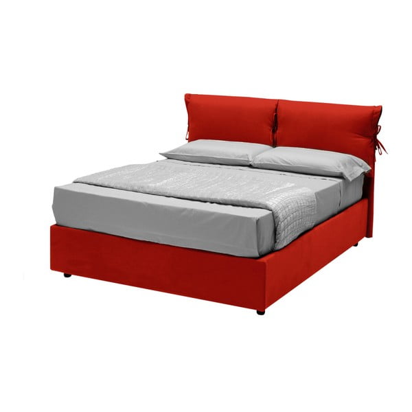 Červená jednolůžková postel s úložným prostorem 13Casa Iris, 80 x 190 cm