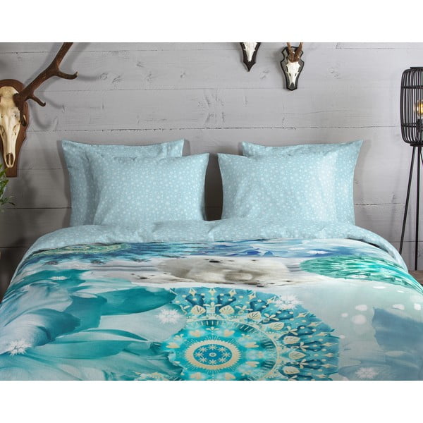 Sinine flanell voodipesu üheinimesevoodile 140x200 cm Seppo - HIP-image-2