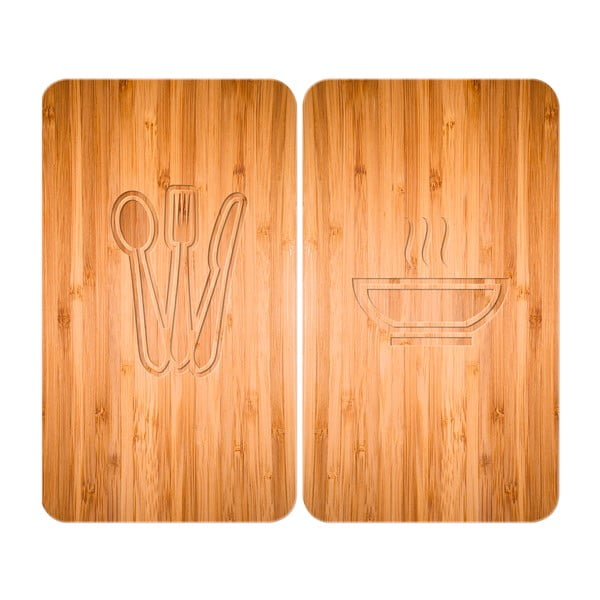 Klaasist pliidikatte komplekt 2 tk, 52 x 30 cm Lunch - Wenko
