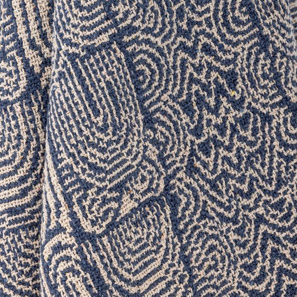 Sinine puuvillaseguga tekk 130x160 cm Bresso - Bloomingville-image-4