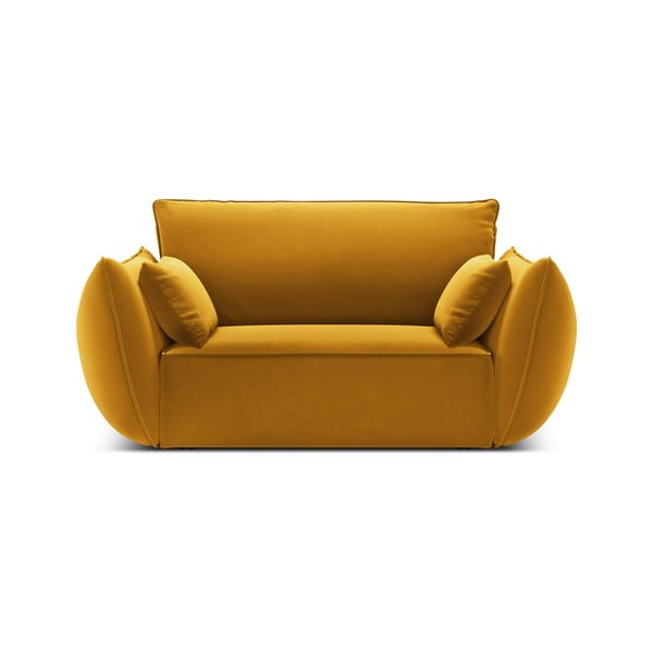 Sinepivärvi sametist tugitool Vanda - Mazzini Sofas-image-2