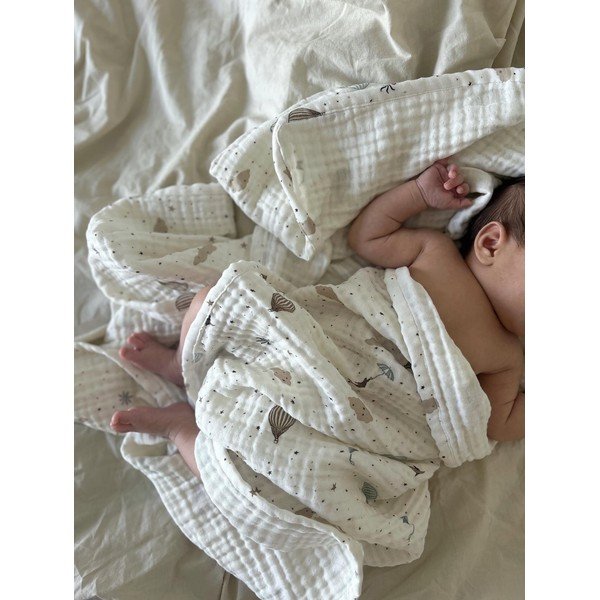 Elevandiluu värvi orgaanilisest puuvillast beebide tekk 100x100 cm Dreamland - Cam Cam Copenhagen-image-3