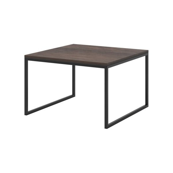 Hnědý konferenční stolek s černými nohami MESONICA Eco, 70 x 45 cm