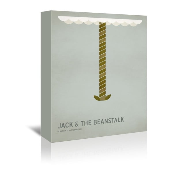 Obraz na plátně Jack and the Beanstalk With Text od Christiana Jacksona