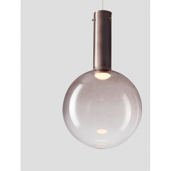 Pruunist klaasist hämardatav LED-rippvalgusti ø 30 cm Nostos - Nova Luce-image-1