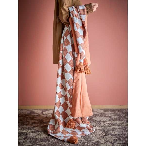 Pruun/beež puuvillane tekk 130x150 cm Chola - Bloomingville-image-2