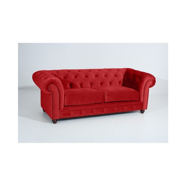 Červená pohovka Max Winzer Orleans Velvet, 216 cm-image-4