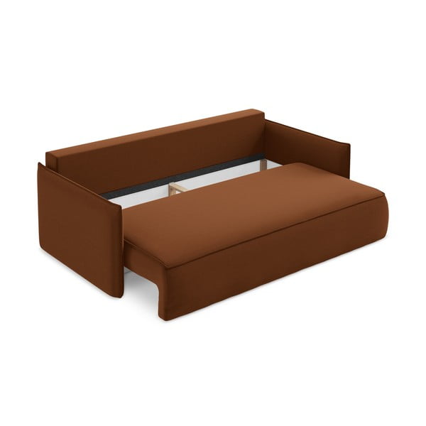 Terrakotatooni sametist lahtikäiv/panipaigaga diivan 225 cm Hula – Makamii-image-3