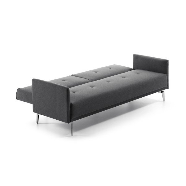 Tmavě šedá rozkládací pohovka Kave Home Flora-image-3