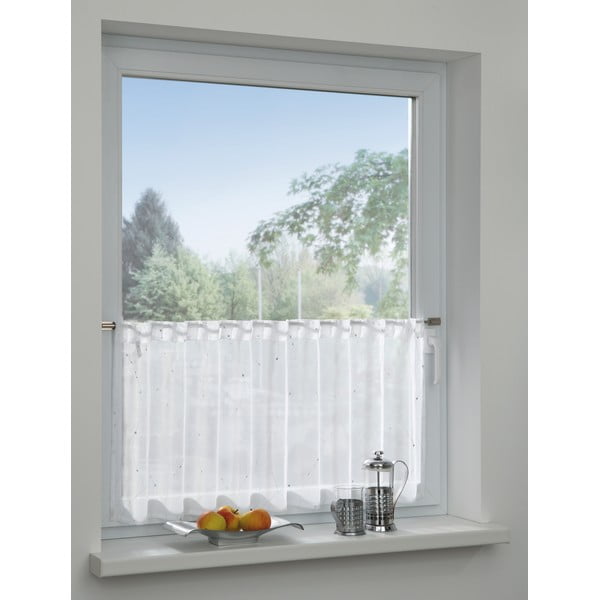 Valge kardin 45x140 cm Jacquard - Gardinia-image-1