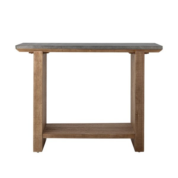 Konsoollaud metallist pealispinnaga naturaalses värvitoonis 40x110 cm Riva - Bloomingville-image-2