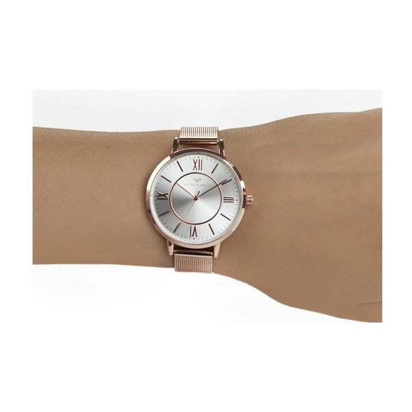 Set dámských hodinek s řemínkem z chirurgické oceli a náramku Victoria Walls Centoro-image-3