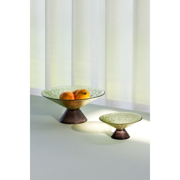 Roheline-pruun klaasist puuviljakauss ø 25 cm Bonbon - Hübsch-image-4