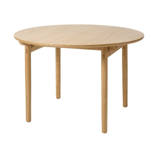 Ümmargune kokkupandav söögilaud tammepuust ø 120 cm Carno - Unique Furniture-image-2