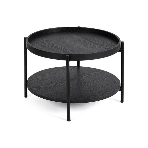 Must tammeimitatsiooniga ümmargune diivanilaud ø 64 cm Hagen - Bonami Essentials