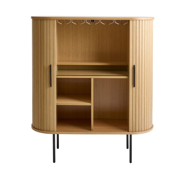 Tammespoonist lükandustega veinikapp 100x118x40 cm Nola - Unique Furniture-image-4