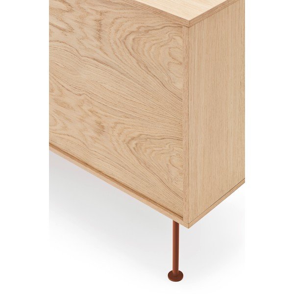 Tellistepunane tammespooniga kapp, laius 180 cm. Yoko - Teulat-image-1