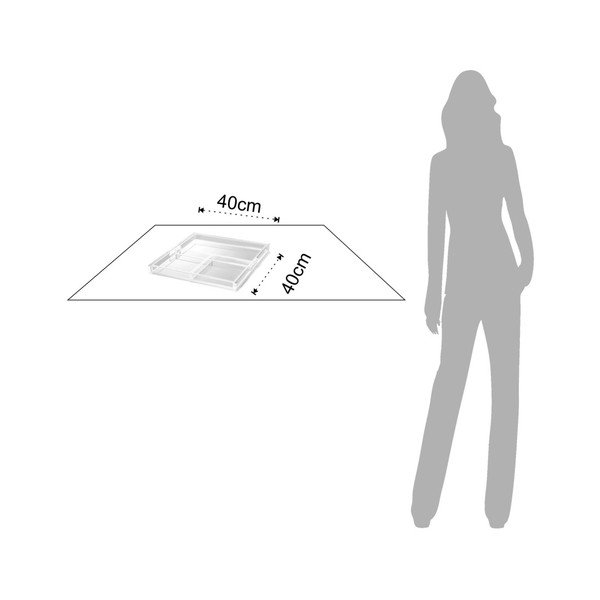 Transparentní set tácu a 3 servírovacích podnosů Tomasucci Split-image-1