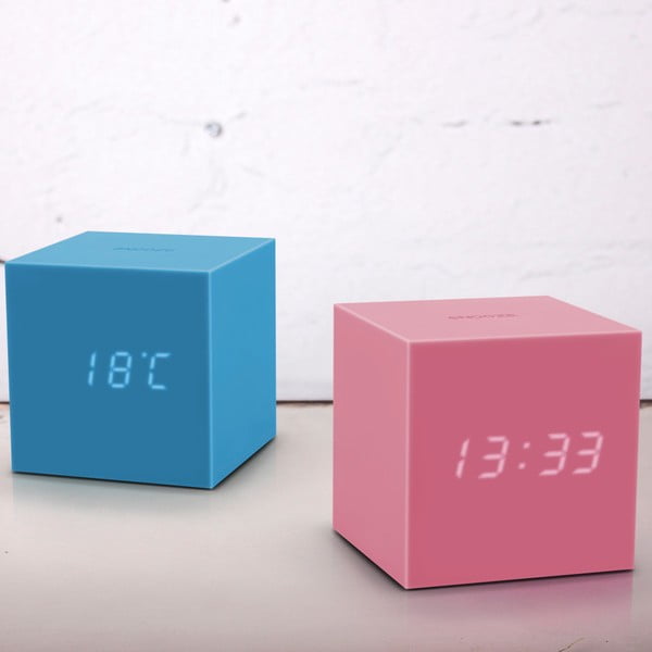 Azuursinine LED äratuskell Gravity Cube Gravity Cube Click - Gingko-image-1