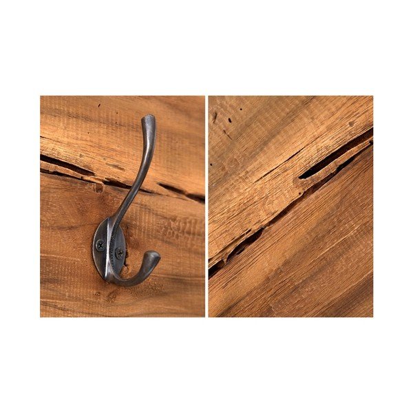 Railwood töötlemata teakpuust valmistatud mantlihoidja. - HSM collection-image-4