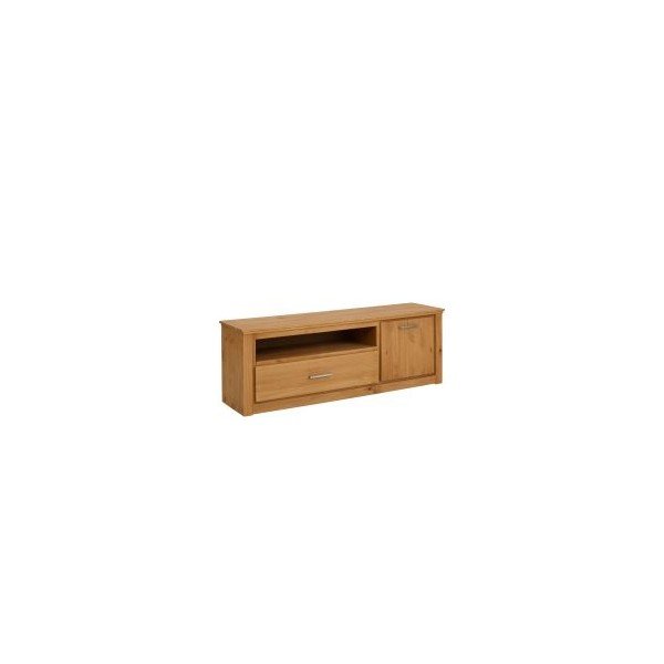 Naturaalset värvi männipuidust telerilaud 160x55 cm Celia - Støraa-image-1