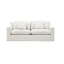 Valge linane diivan 240 cm Nora - Kave Home