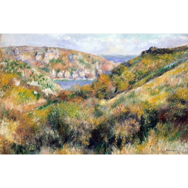 Maali reproduktsioon , 60 x 40 cm Auguste Renoir - Hills around the Bay of Moulin Huet, Guernsey - Fedkolor