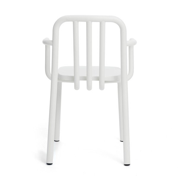 Bílá židle s područkami Mobles 114 Tube-image-2
