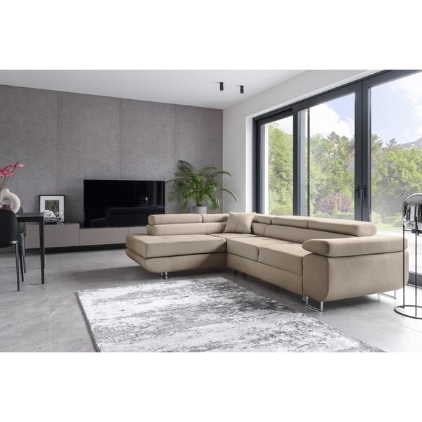 Beež nurgadiivan, muudetav / koos panipaigaga, vasak nurk Anton – ELTAP-image-3