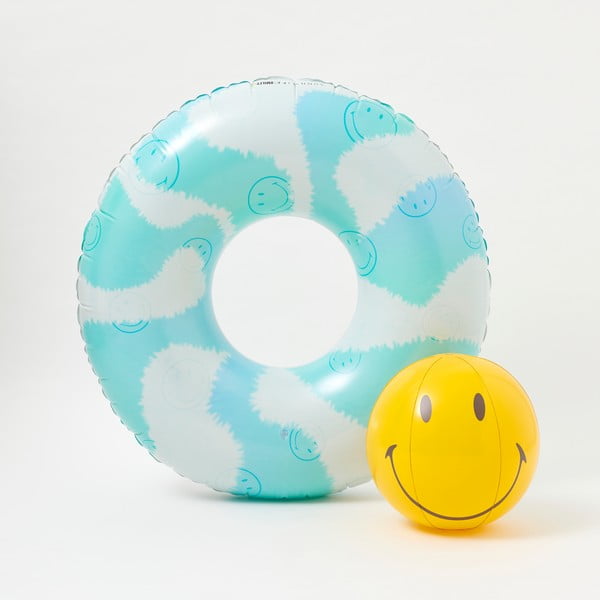 Täispuhutav rõngas ja pallikomplekt Smiley - Sunnylife