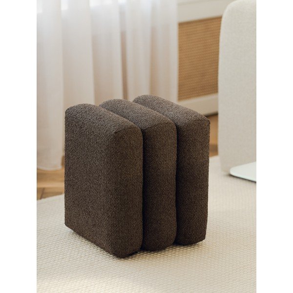 Pruunist buklé kangast taburet Radd - noo.ma-image-1