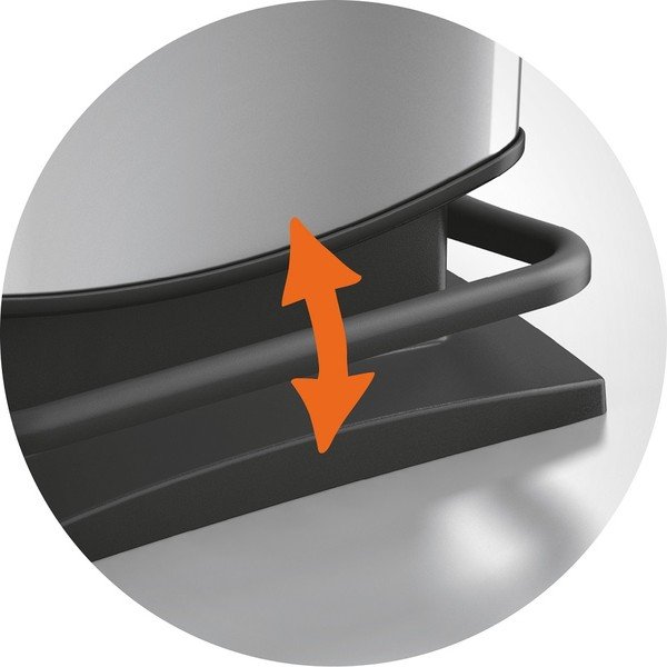 Pealeastuv hõbedane plastprügikast 40 l Paso - Rotho-image-4