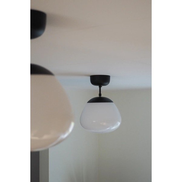 Must-valge laevalgusti klaasist lambivarjundiga ø 25 cm Rise - Markslöjd-image-2