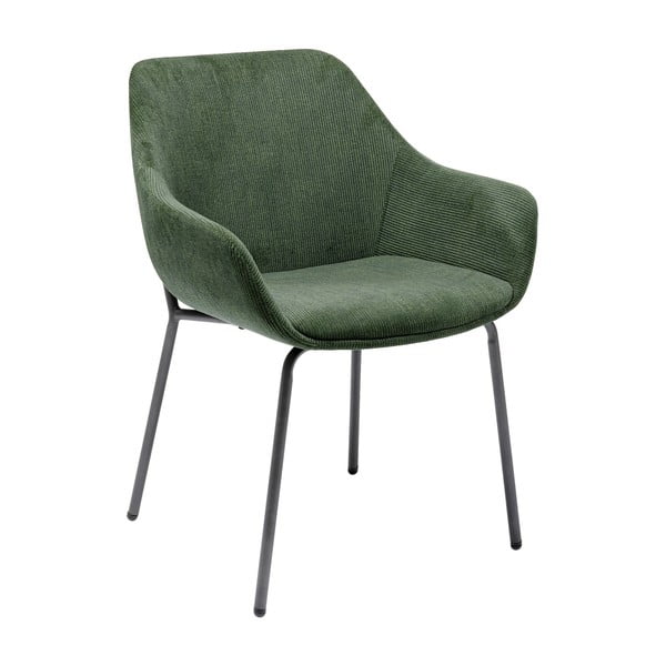 2 rohelise sametist tooli komplekt koos käetugedega Avignon - Kare Design