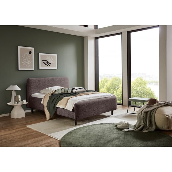 Hall polsterdatud kaheinimesevoodi ilma liistudeta 160x200 cm Primo - Meise Möbel-image-1